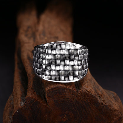 925 Sterling Silver Square Woven Ring