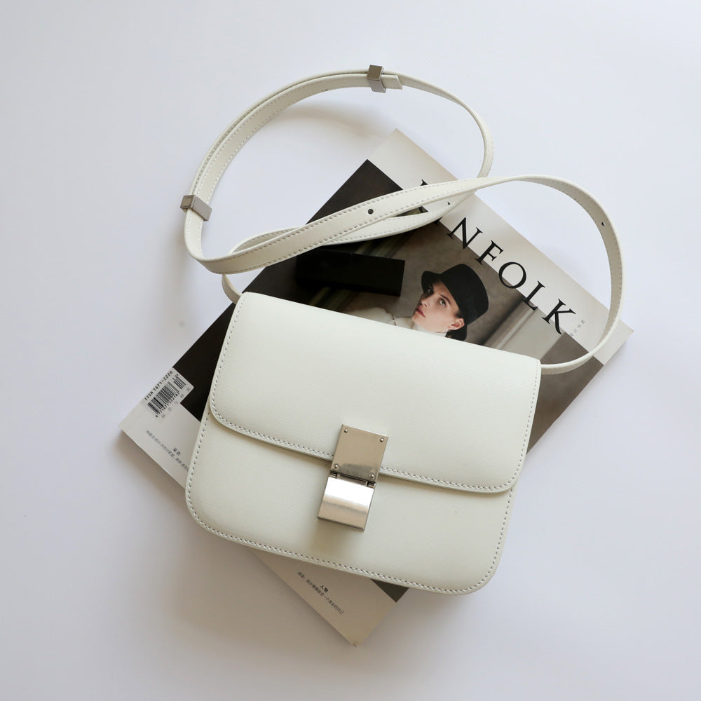 Federstil Pendler Stewardess Leder One-Shoulder Messenger Bag