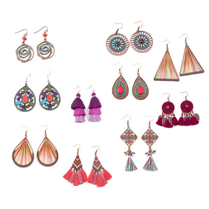 Vintage Bohemian Style Hand-woven Tassel Earrings