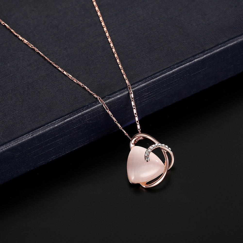 طقم مجوهرات مكون من عقد وأقراط مكون من قطعتين لحفلات الزفاف