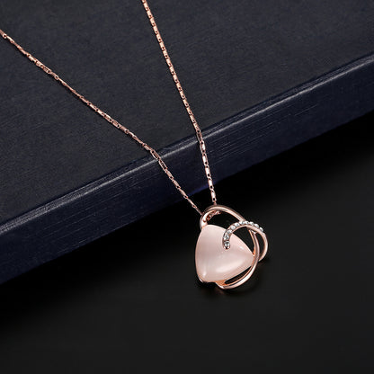 طقم مجوهرات مكون من عقد وأقراط مكون من قطعتين لحفلات الزفاف