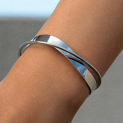 Male And Female Personality Geometric Metal Glossy Surface Jewelry