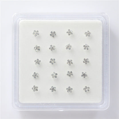 Colorful Spot Drill Flower Shape Nose Stud