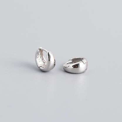 S925 Sterling Silver Wide Face Personalized Simple Bracelet Earrings