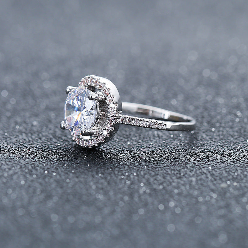 Aliexpress eBay Wedding Engagement Ring Factory wholesale zircon ring Nvjie paktong explosion of Europe