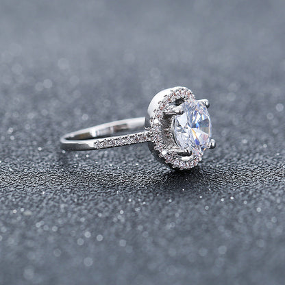 Aliexpress eBay Wedding Engagement Ring Factory wholesale zircon ring Nvjie paktong explosion of Europe