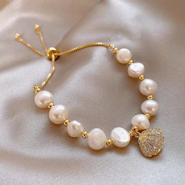Fashionable All-match Shell Natural Pearl Temperament Opal Bracelet