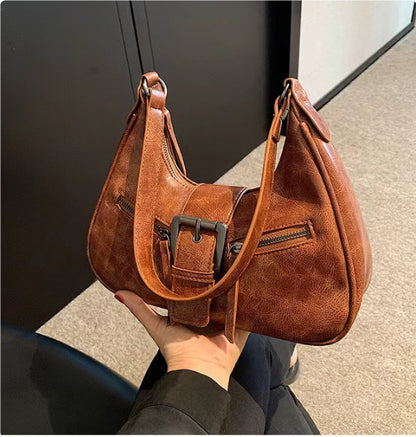 Women's One-shoulder Niche Original Design New Autumn And Winter Maillard Style Underarm Bag