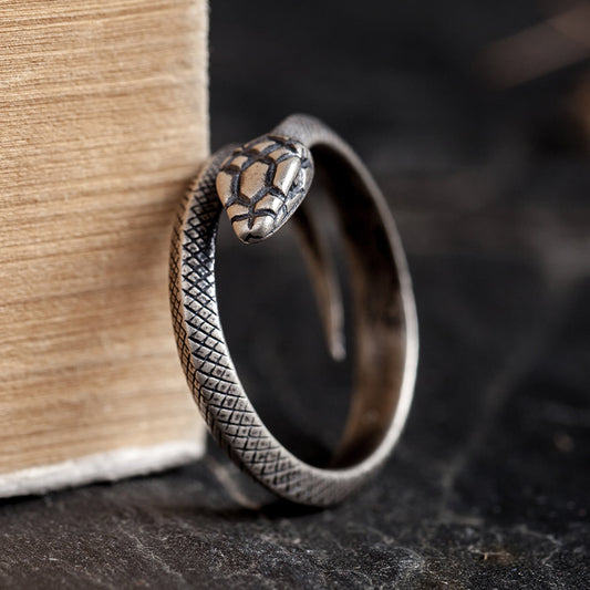 Mini Fashion Snake Ring in Sterling Silver