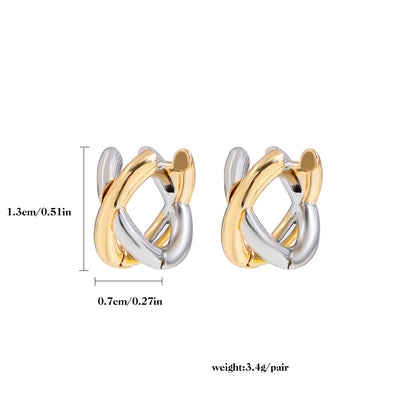 Fashion Circle Earrings Temperament Gold And Silver
