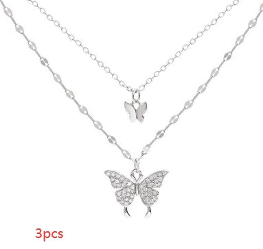 قلادة تشوكر ملونة لامعة على شكل سلسلة الترقوة للنساء