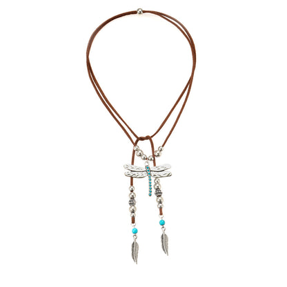 Bohemian Vintage Dragonfly Alloy Pendant Collarbone Chain