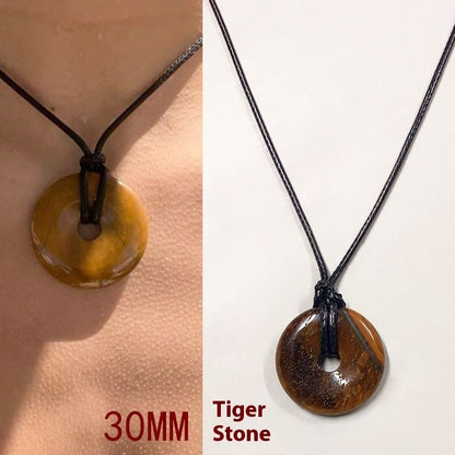 Personalized Cord Pendant Necklace Minimalist Adjustable