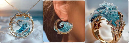 قلادة بخاخ من الفولاذ المقاوم للصدأ مجموعة ذهبية فضية