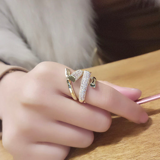 Niche Design Index Finger All-match Women's Matching Ring