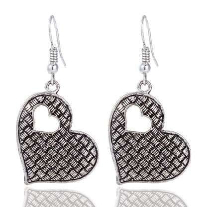 Ethnic Minorities Ornament Tibetan Classical Retro Miao Silver Earrings Eardrops