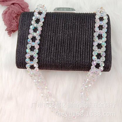 Hand-woven AB Colorful French Pearl Chain