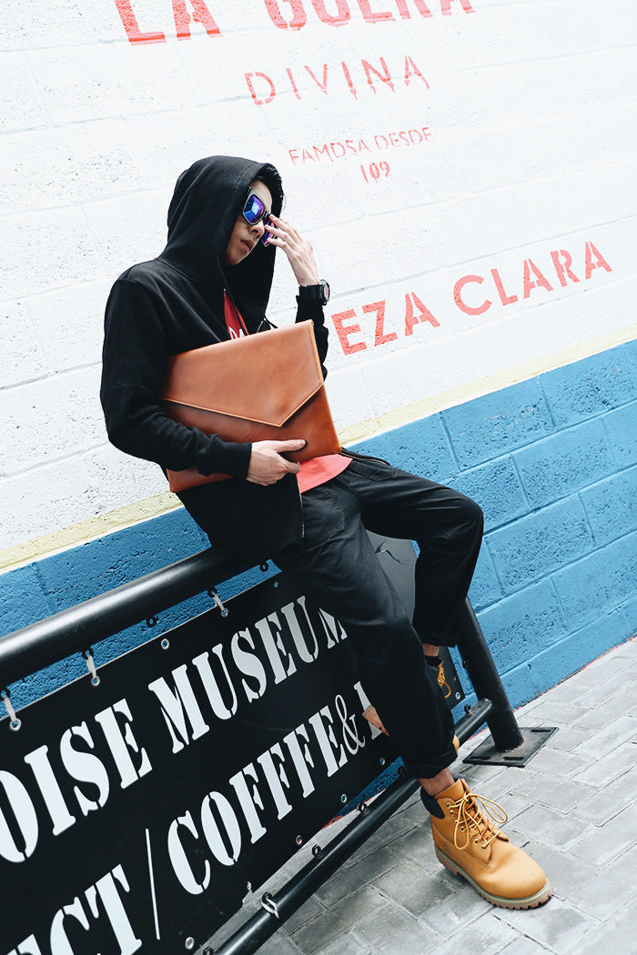 Leder verbesserte Herren Stil Business Casual Fashion Hand-gehalten Umschlag Aktentasche