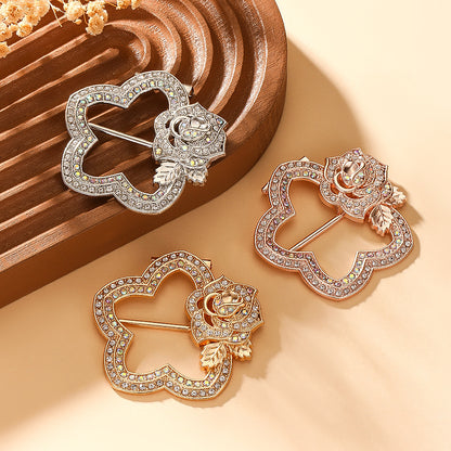 Waist-cinching Accessory Clip For Securing High-end Brooches