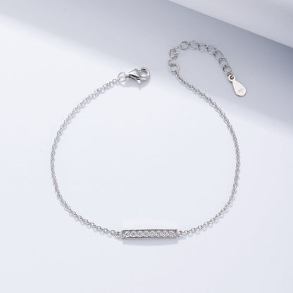S925 Sterling Silver Simple Diamond Bracelet
