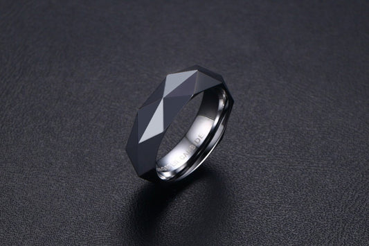 Tungsten steel diamond ring