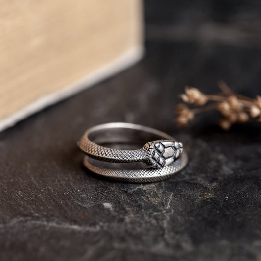 Mini Fashion Snake Ring in Sterling Silver