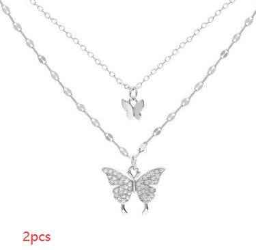 قلادة تشوكر ملونة لامعة على شكل سلسلة الترقوة للنساء