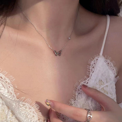 Women's Fashion Color Changing Butterfly Necklace