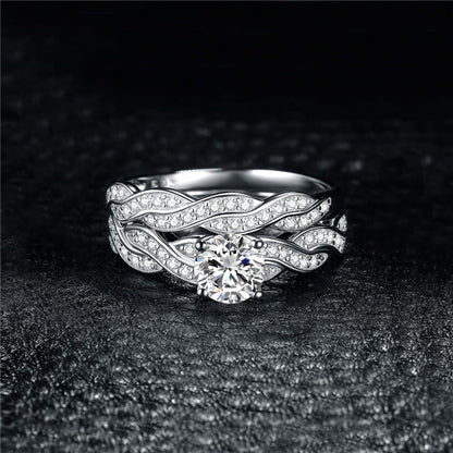 Women's Fashion Plating Couple Women's Ring Set