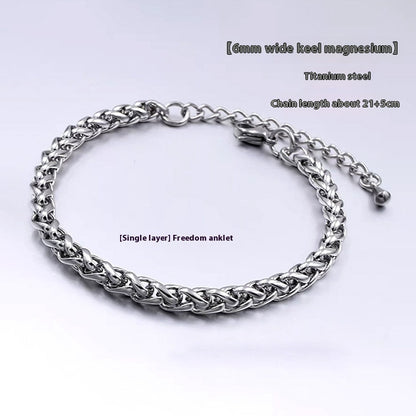Lasting Elegance: Modern Titanium Steel Anklets - A sophisticated touch to every look!