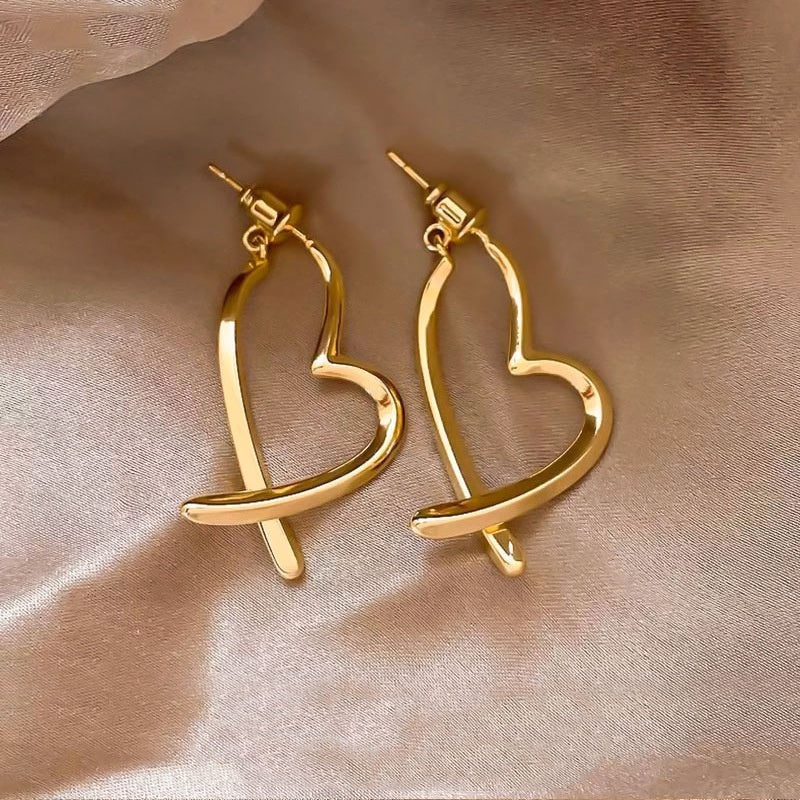 Female 2 Vintage Circle Earrings Special-interest Design Metal Earrings