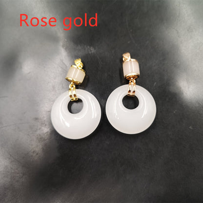 Gold Silk Jade Safe Buckle Inlaid Pendant