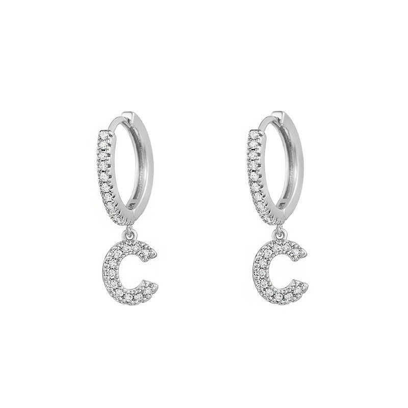 Women's Korean Style Small Earrings Half Circle