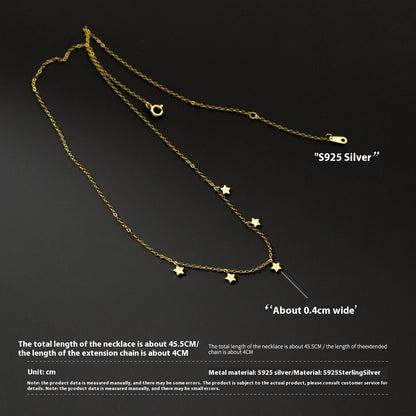 Design Sense Sterling Silver Five-pointed Star Necklace