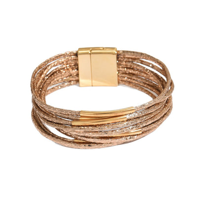 Multi-layer Magnetic Vintage Leather Bracelet For Women