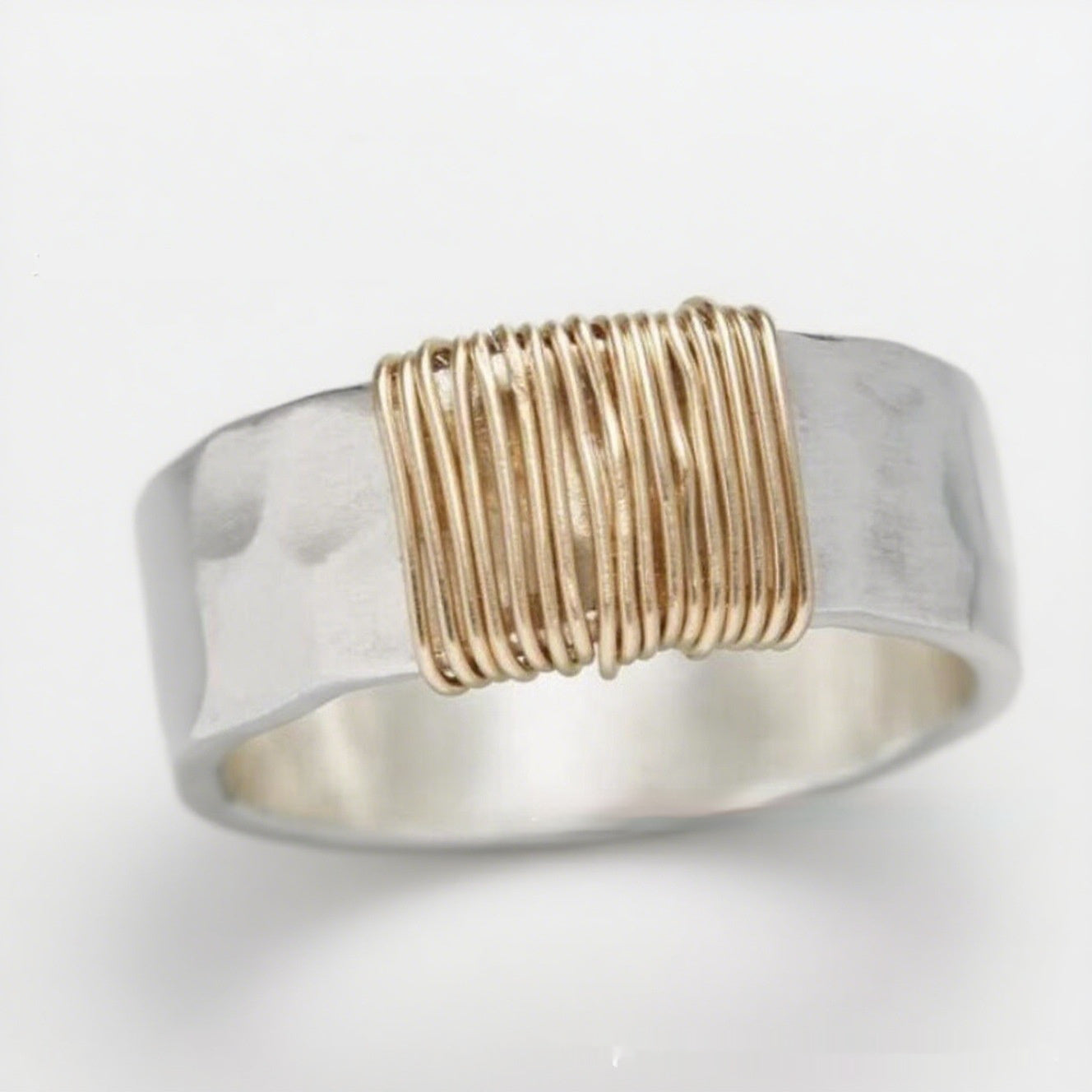 High-grade Vintage Ring Irregular Coil Simple Bracelet Wide Face Ring