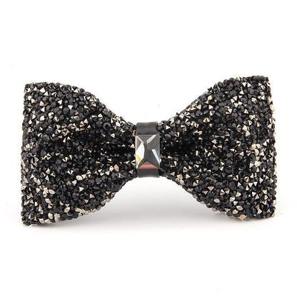 Fashionable Men's Shiny Diamond Bow Tie