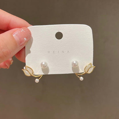 Ohrstecker aus Sterlingsilber mit Tulpenmotiv für Damen