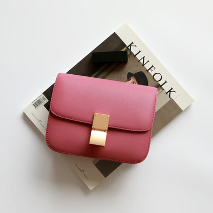 Federstil Pendler Stewardess Leder One-Shoulder Messenger Bag