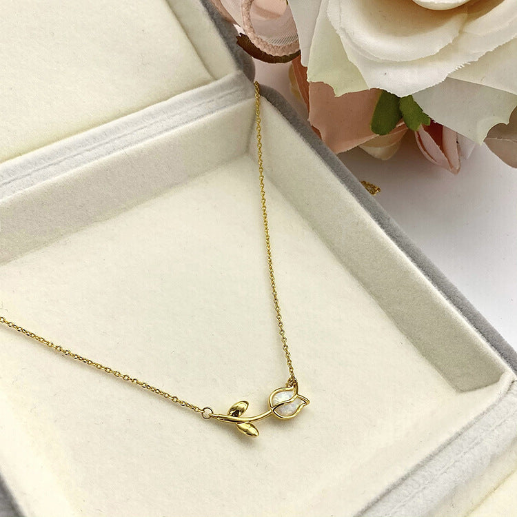 Ohrstecker aus Sterlingsilber mit Tulpenmotiv für Damen