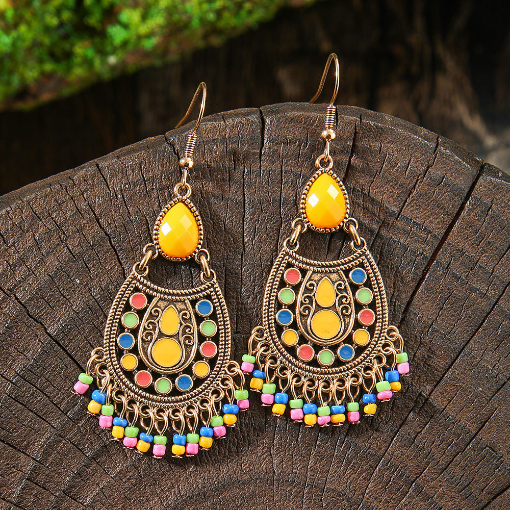 Vintage Bohemian Style Hand-woven Tassel Earrings