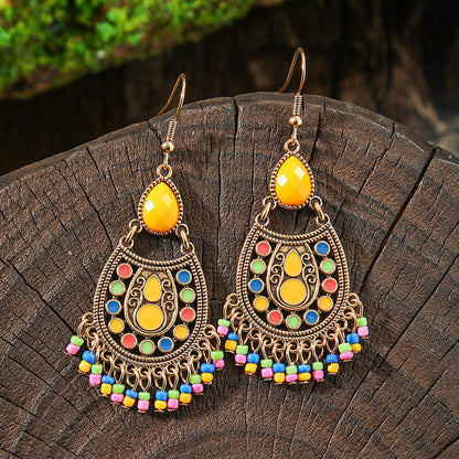 Vintage Bohemian Style Hand-woven Tassel Earrings