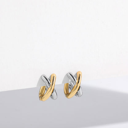 Fashion Circle Earrings Temperament Gold And Silver