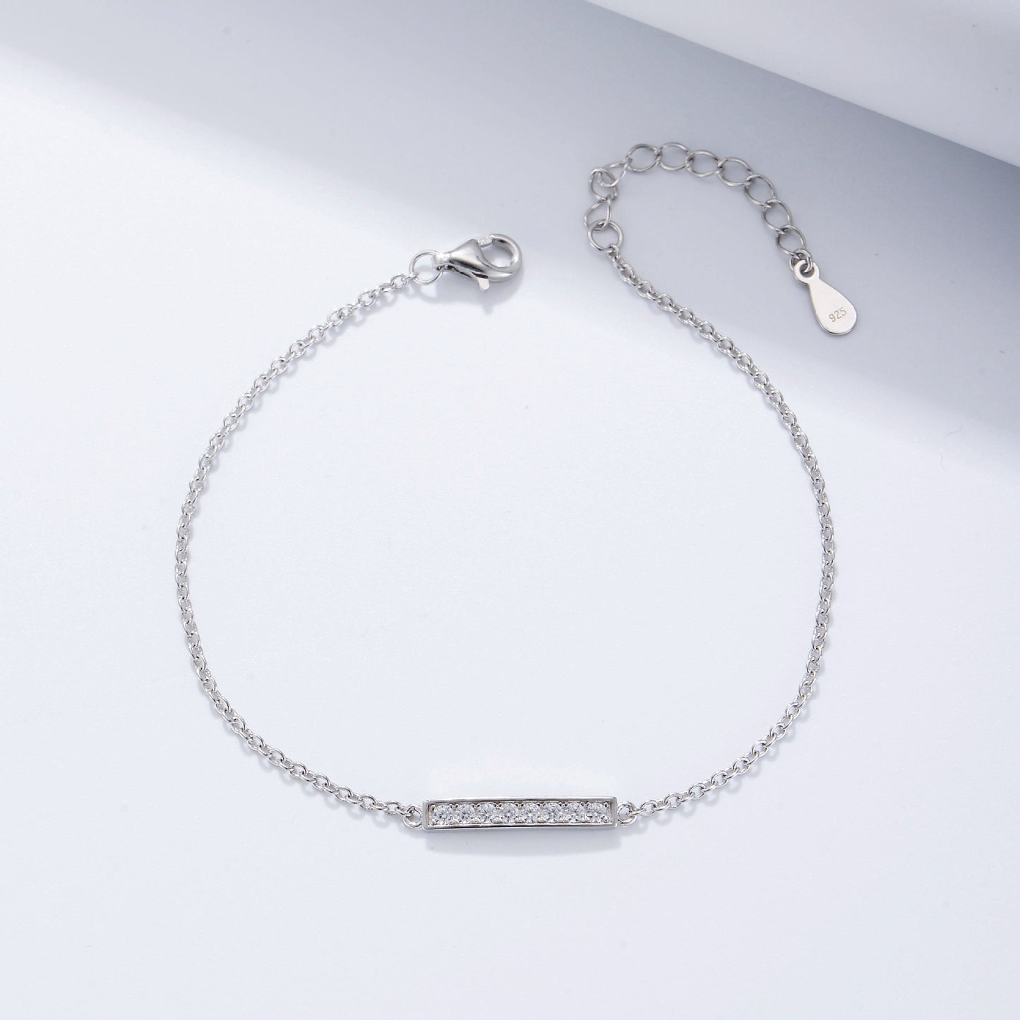 S925 Sterling Silver Simple Diamond Bracelet