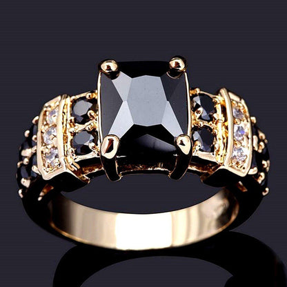 Men's Business Engagement Ring With Square Zircon