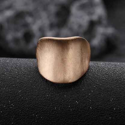 Women's Irregular Thick Gold And Silver Color Ring