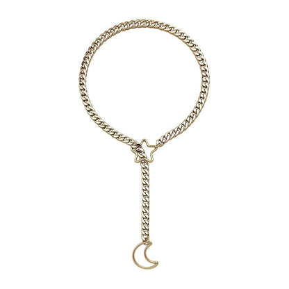 Gold Moon And XINGX Necklace Adjustable Necklace