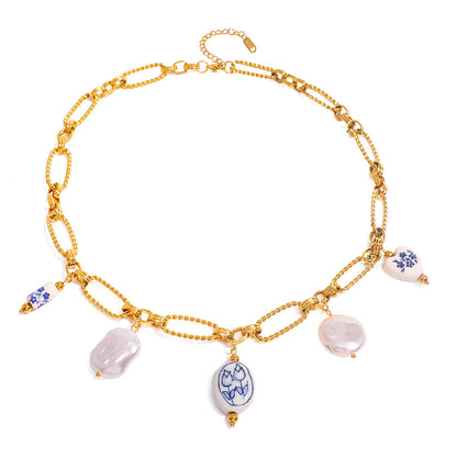 Cerulean Freshwater Pearl Necklace
