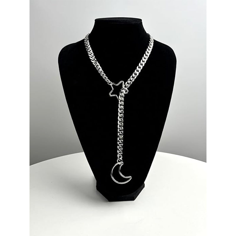 Gold Moon And XINGX Necklace Adjustable Necklace