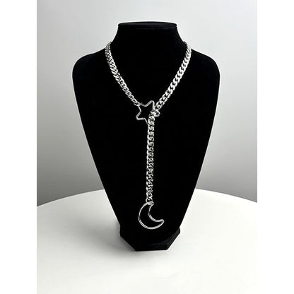 Gold Moon And XINGX Necklace Adjustable Necklace